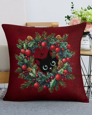 Set of 2 Cushion Covers with Cute Christmas Designs