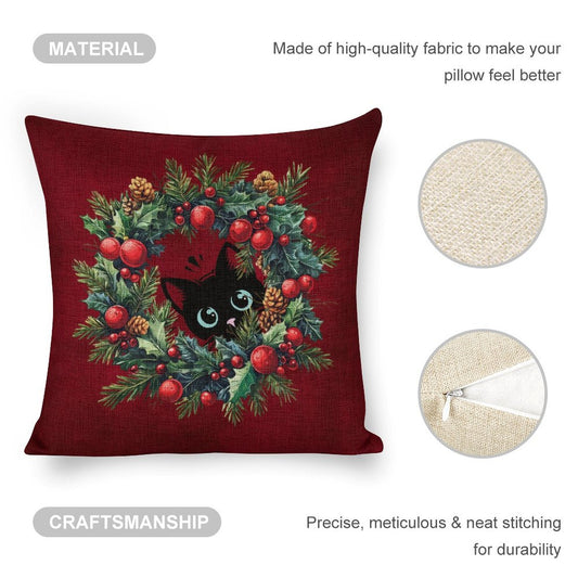 Set of 2 Cushion Covers with Cute Christmas Designs