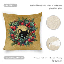 Set of 2 Cushion Covers with Cute Christmas Designs