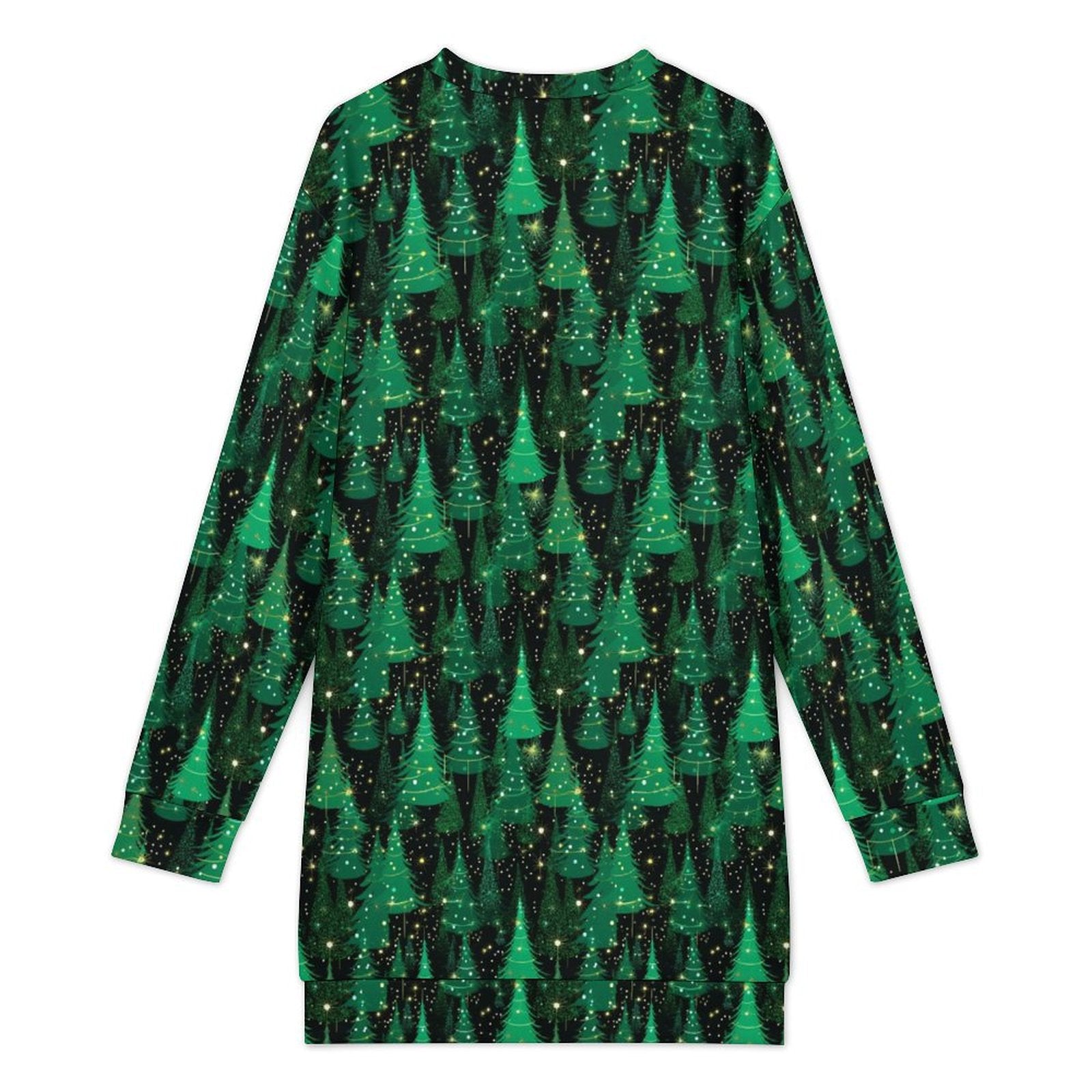 Long Sleeve, Sweatshirt Dress with Festive Christmas Design