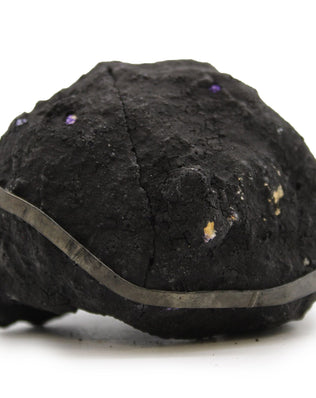 Coloured Calsite Geodes - Black Rock - Purple