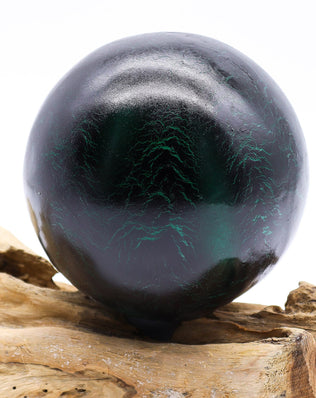 DriftGlow Lamp Emerald Crackle Shade