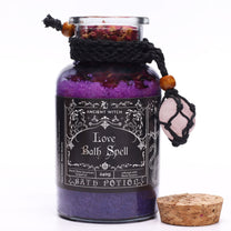 Ancient Witch Bath Spell Potion &amp; Rose Quartz Crystal Amulet - Love