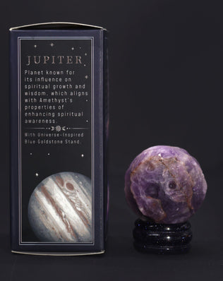 Ametyst Planet on a Sola Goldstone Stand (JUPITER)