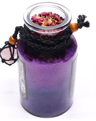 Ancient Witch Bath Spell Potion & Rose Quartz Crystal Amulet - Love