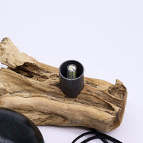 DriftGlow Lamp Emerald Crackle Shade