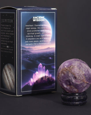 Ametyst Planet on a Sola Goldstone Stand (JUPITER)