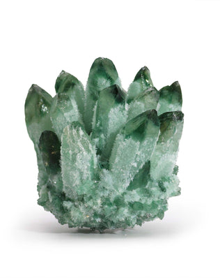 Crafted Quartz Cluster - Green Ghost Quartz