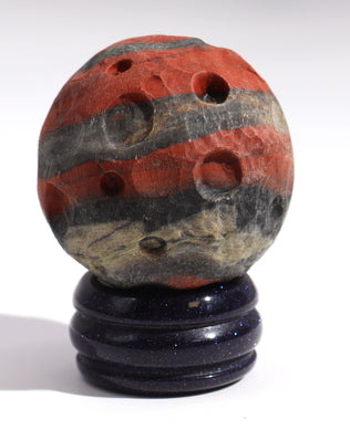 Red Jasper Planet on a Sola Goldstone Stand (MARS)