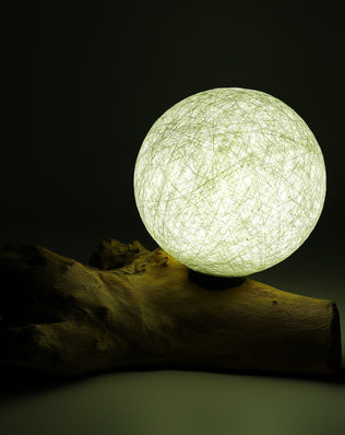 DriftGlow Lamp Cotton Luna Ivory Shade