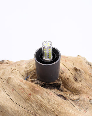 DriftGlow Lamp Crackle Lava Egg Shade - Grey