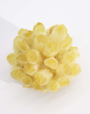 Natural Quartz Cluster - Yellow Ghost Quartz