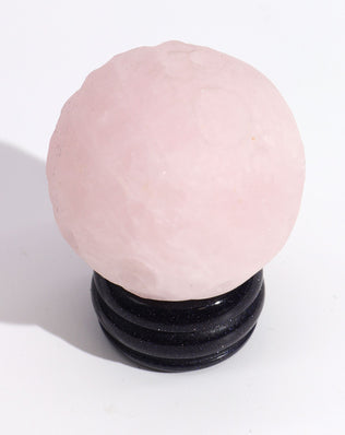 Rose Quartz Planet on a Sola Goldstone Stand (VENUS)