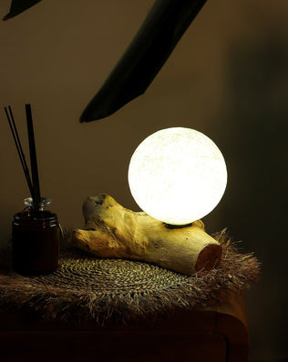 DriftGlow Lamp Cotton Luna Ivory Shade