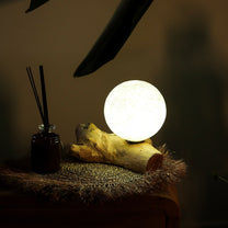 DriftGlow Lamp Cotton Luna Ivory Shade