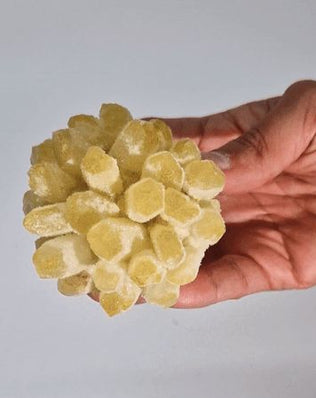 Natural Quartz Cluster - Yellow Ghost Quartz