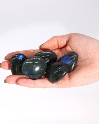 Madagascar Labradorite Hearts Stone (approx 25gm 40mm)