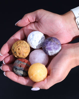 Rose Quartz Planet on a Sola Goldstone Stand (VENUS)