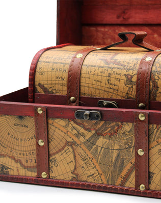 Old Map Chest - Set of 3