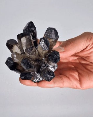 Crafted Quartz Cluster - Smoky Ghost Quartz