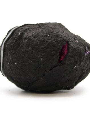 Coloured Calsite Geodes - Black Rock - Dark Red / Pink