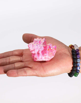 Med Enhanced Quartz - Aura Rose Halo Quartz