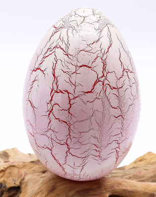 DriftGlow Lamp Crackle Fire Egg Shade - Orange