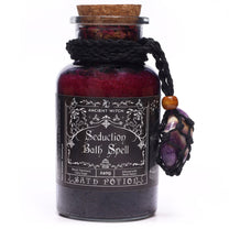 Ancient Witch Bath Spell Potion &amp; Amethyst Crystal Amulet - Seduction