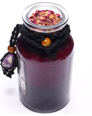 Ancient Witch Bath Spell Potion & Amethyst Crystal Amulet - Seduction