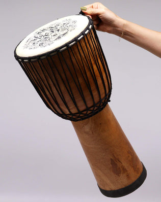 Hamsa Wide Top Djembe Drum - 22cm