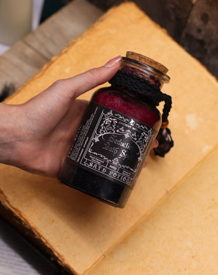 Ancient Witch Bath Spell Potion & Amethyst Crystal Amulet - Seduction