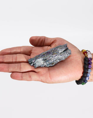 Enhanced Natural Titanium - Seven Colour Chakra Stone (approx 40-80gm 7-10cm)