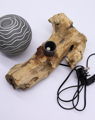 DriftGlow Lamp Grey Luna Shade