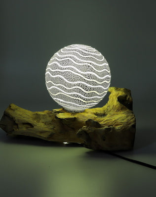 DriftGlow Lamp Grey Luna Shade