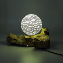 DriftGlow Lamp Grey Luna Shade