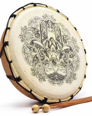 Hamsa Shamanic Drum with Two Sticks - 30cm