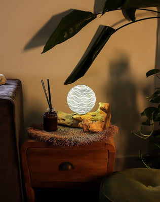 DriftGlow Lamp Grey Luna Shade