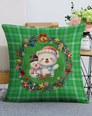 Set of 2 Cute, Colourful, Christmassy Cushion Covers