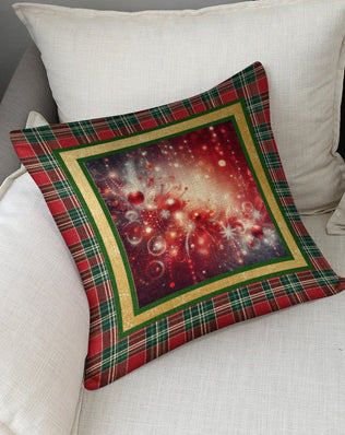 Set of 2 Cushion Covers with Matching (Not Same) Christmassy Designs