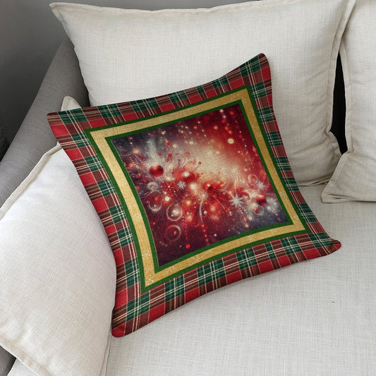 Set of 2 Cushion Covers with Matching (Not Same) Christmassy Designs