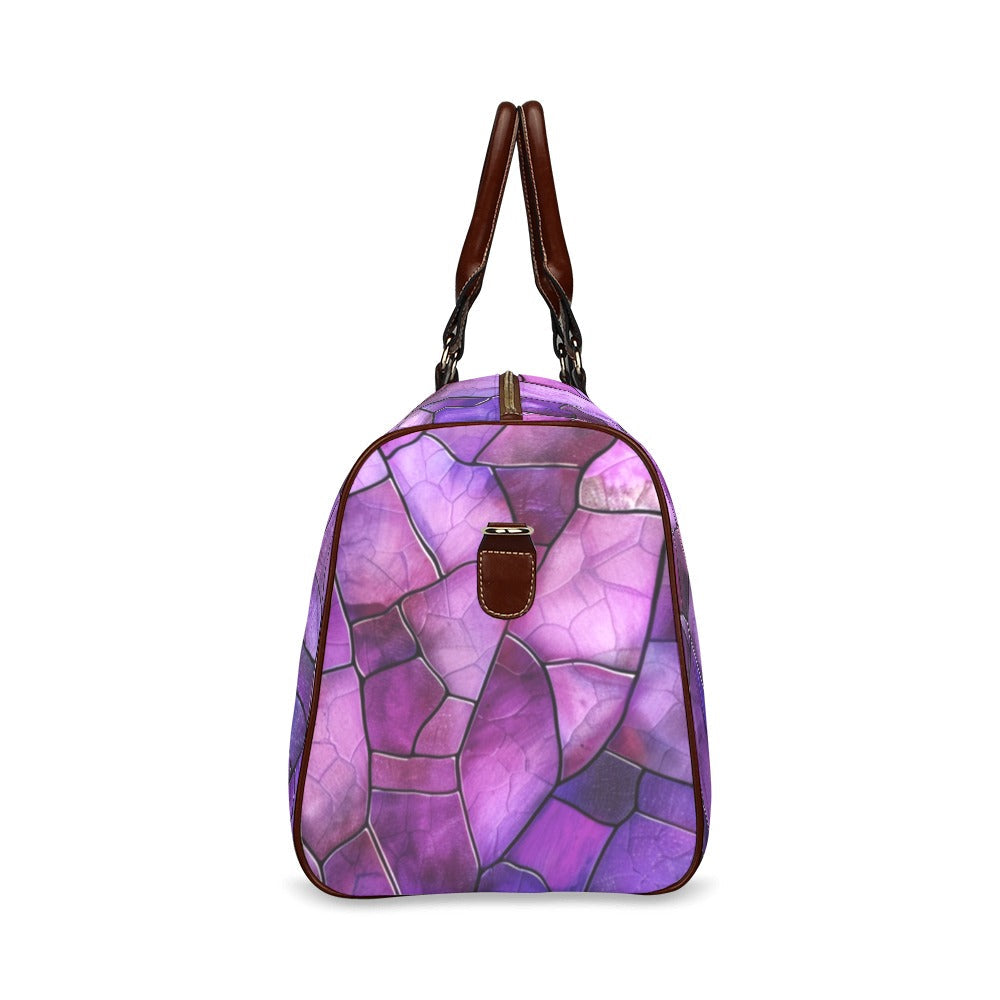 Lilac Purple Shell Waterproof Travel Bag/Small (Model 1639)