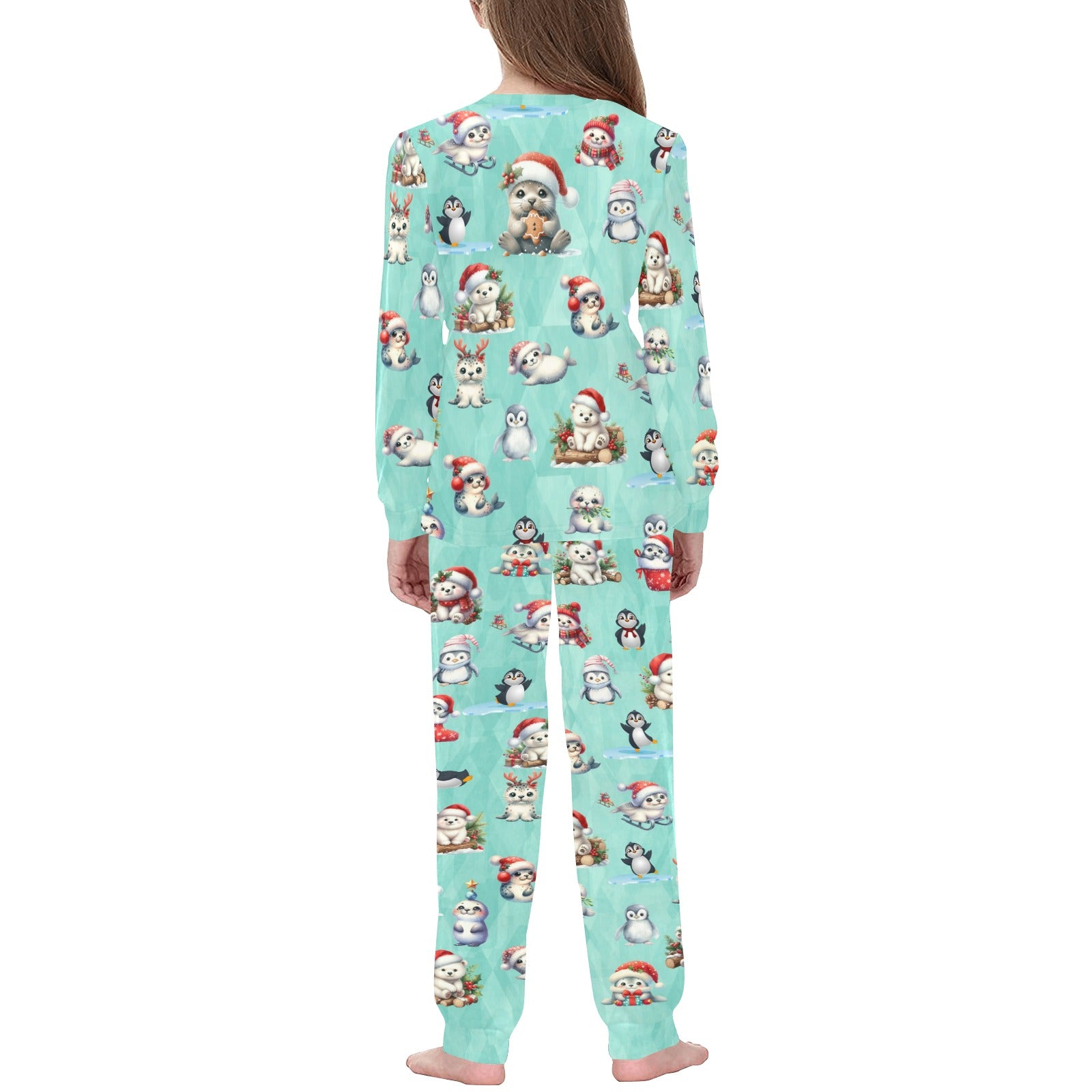 Soft, Comfortable Kids Unisex PJ Set with cute 'Artic Friends at Christmas' Design