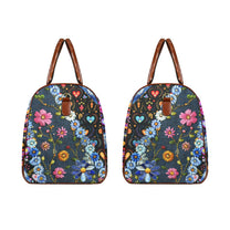 Boho Travel Bag Large Capacity Travel Bag-Large (Brown Short Patch) (1737)