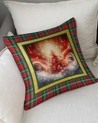 Set of 2 Cushion Covers with Matching (Not Same) Christmassy Designs