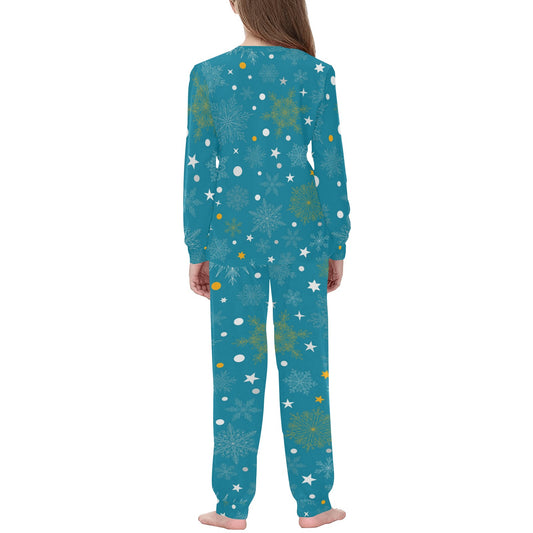 Soft, Comfortable Kids Unisex PJ Set with Cute Christmas Kitten