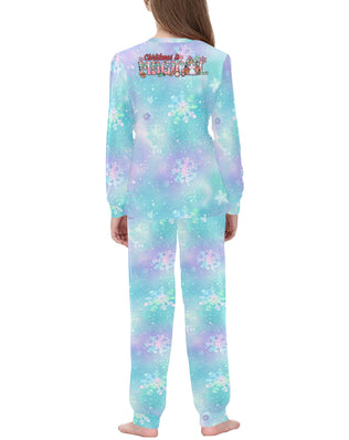 Soft, Comfortable Kids Unisex PJ Set with Cute Christmas Unicorn