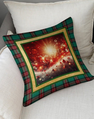 Set of 2 Cushion Covers with Matching (Not Same) Christmassy Designs