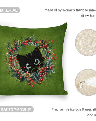 Set of 2 Cushion Covers with Cute Christmas Designs