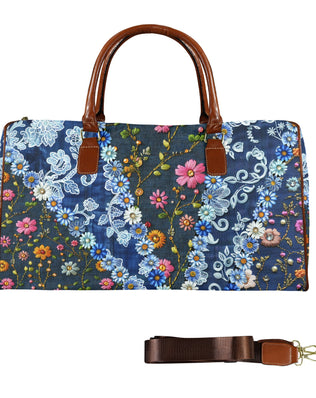 Boho Travel Bag3 Large Capacity Travel Bag-Large (Brown Short Patch) (1737)