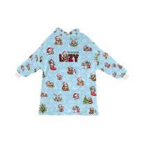 Gorgeously Soft and Snuggly Blanket Hoodie With Christmas Lazy Sloth Design
